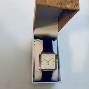Gold Square faced watch